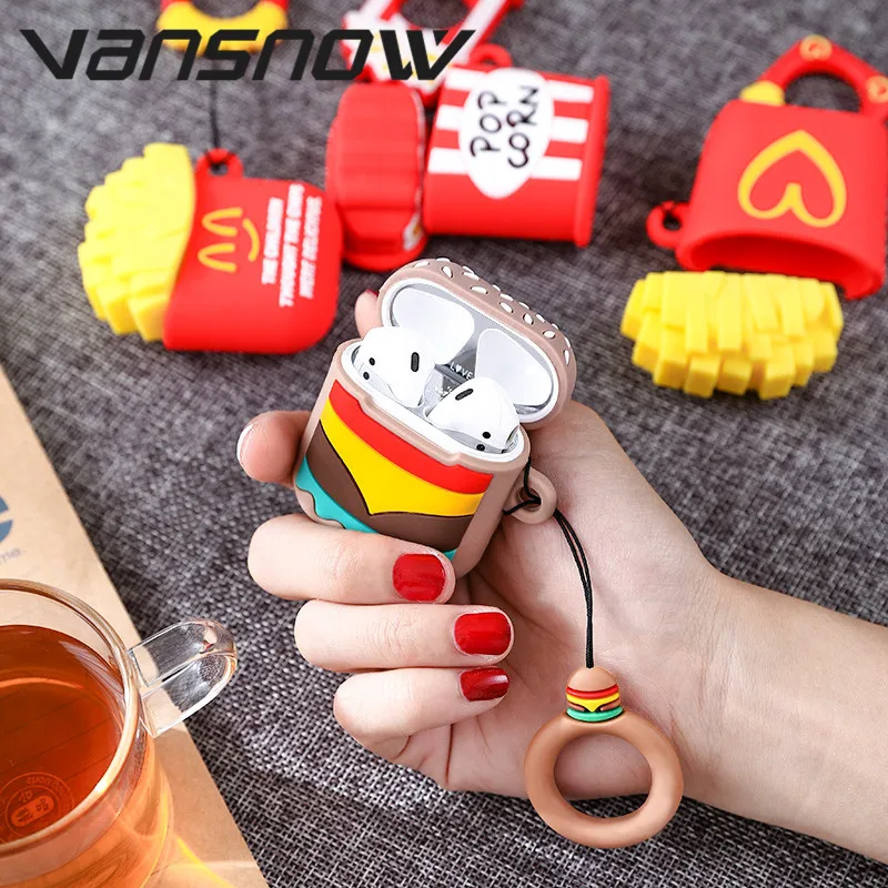 Новое поступление McDonald прочный силиконовый чехол для наушников для Airpod зарядная коробка для Airpods чехол Аксессуары для Airpods