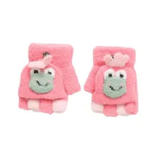 Novo dos desenhos animados sapo príncipe luvas para crianças 1 3 anos de idade inverno malha quente capa à mão litlle meninos meninas do bebê acessório