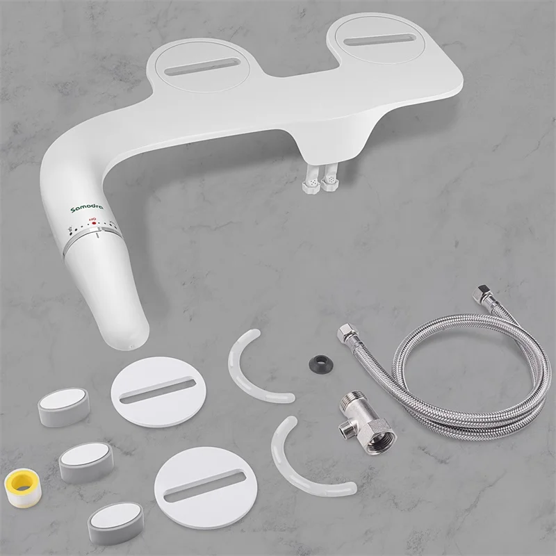 SAMODRA Bidet Attachment Ultra-Slim Toilet Seat Attachment With Brass Inlet Adjustable Water Pressure Self-cleaning Ass sprayer - Image 6