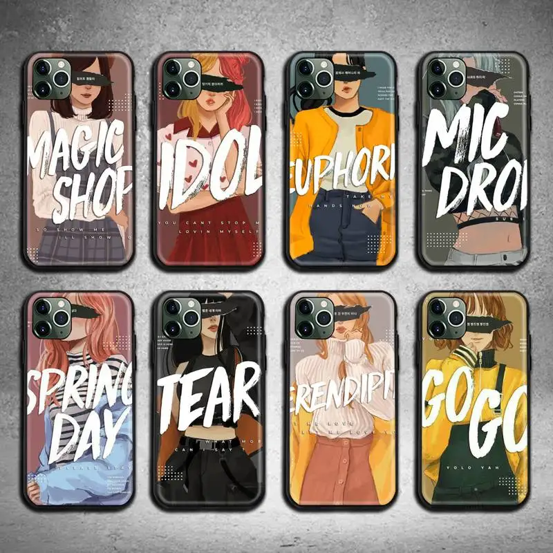 Чехол для телефона Pepakomi Bts iphone 12 11 Pro Max Mini XS 8 7 6 6S Plus X 5S SE 2020 XR | Мобильные телефоны и