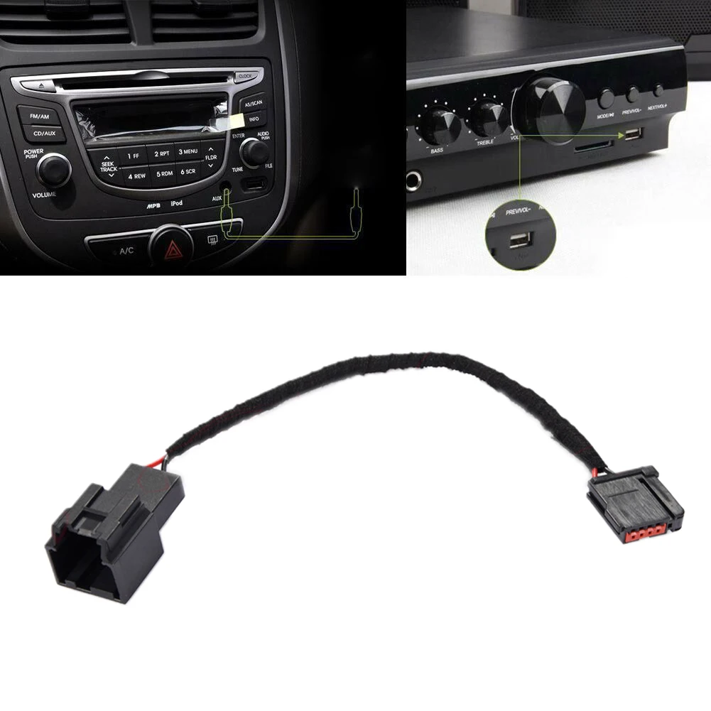 Аксессуары Замена портативный медиахаб электропроводка автомобиля USB кабель жгут адаптер разъем Легкая установка для Ford Carplay