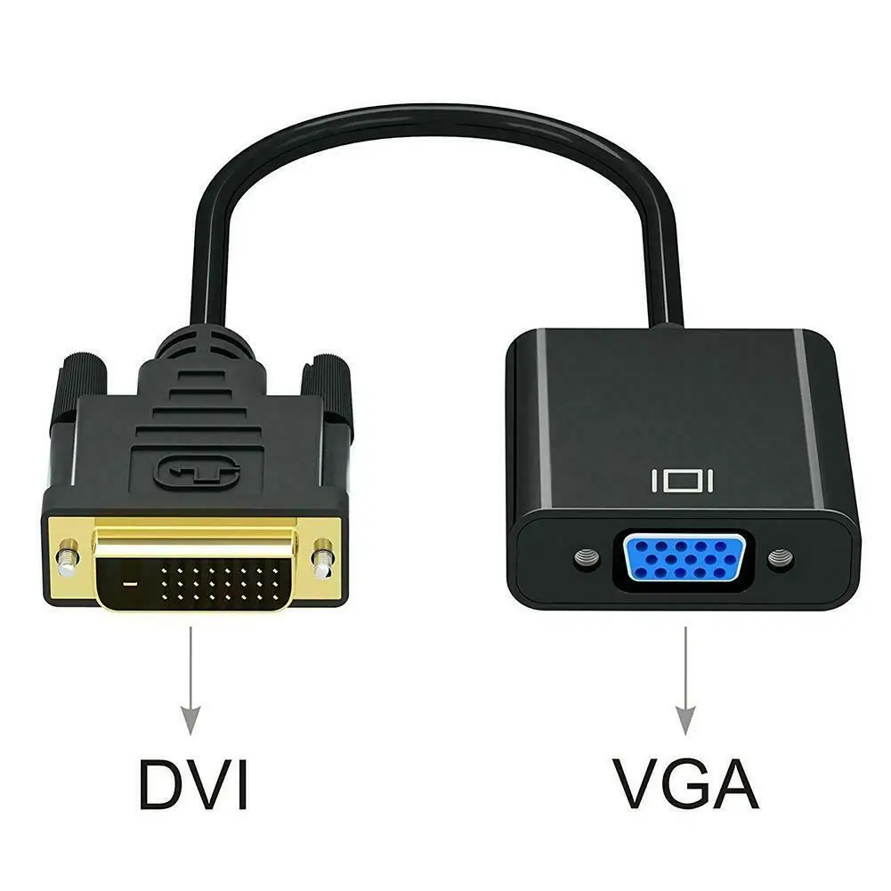1080p DVI-D VGA адаптер кабель 24+ 1 25 pin DVI штекер 15 pin VGA мама