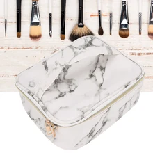 

Marbled Cosmetic Multifunctional Bag Portable Travel Washing Bag PU Leather Durable , Easy to Clean Fashionable Zipper Seal