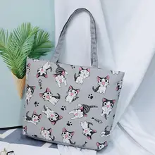 Повседневная Женская Большая вместительная Холщовая Сумка через плечо с цветочным принтом, сумка для покупок, пляжные сумки, повседневная женская сумка#50