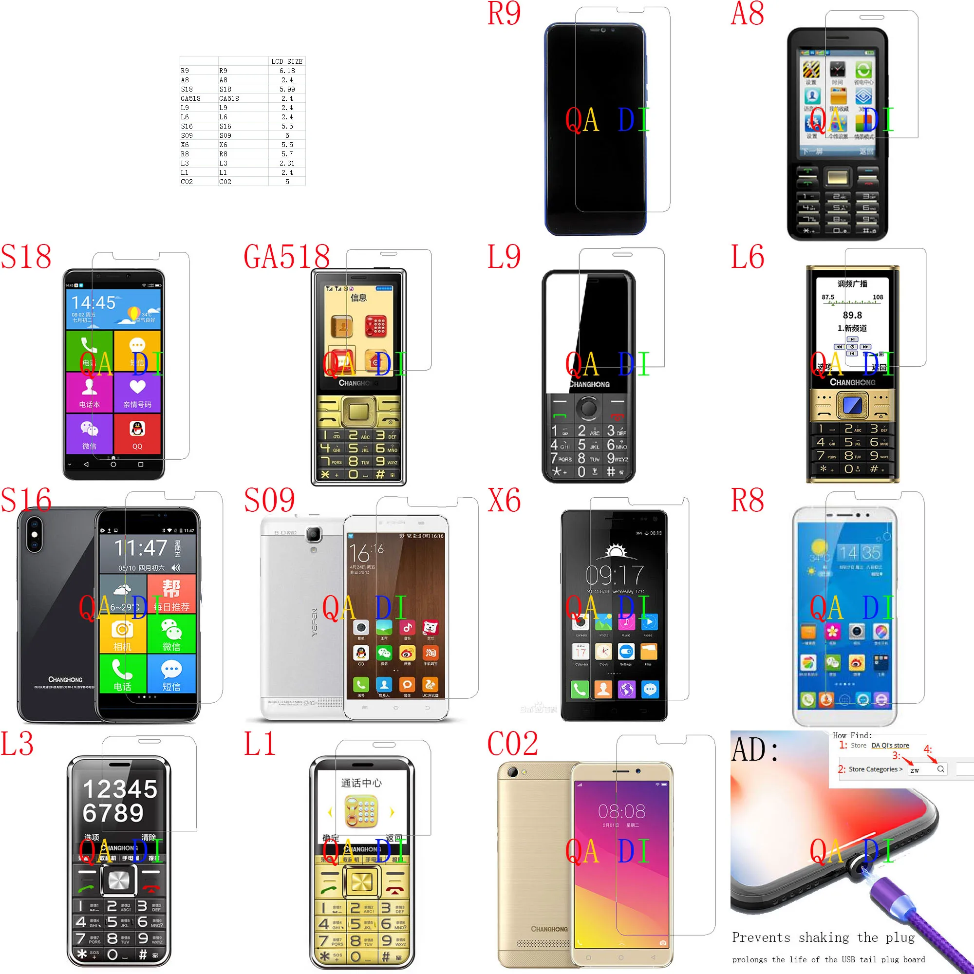 Защитная пленка для HONPhone R9 A8 S18 GA518 L9 L6 S16 S09 X6 R8 L3 L1 C02|Защитные стёкла и плёнки| |