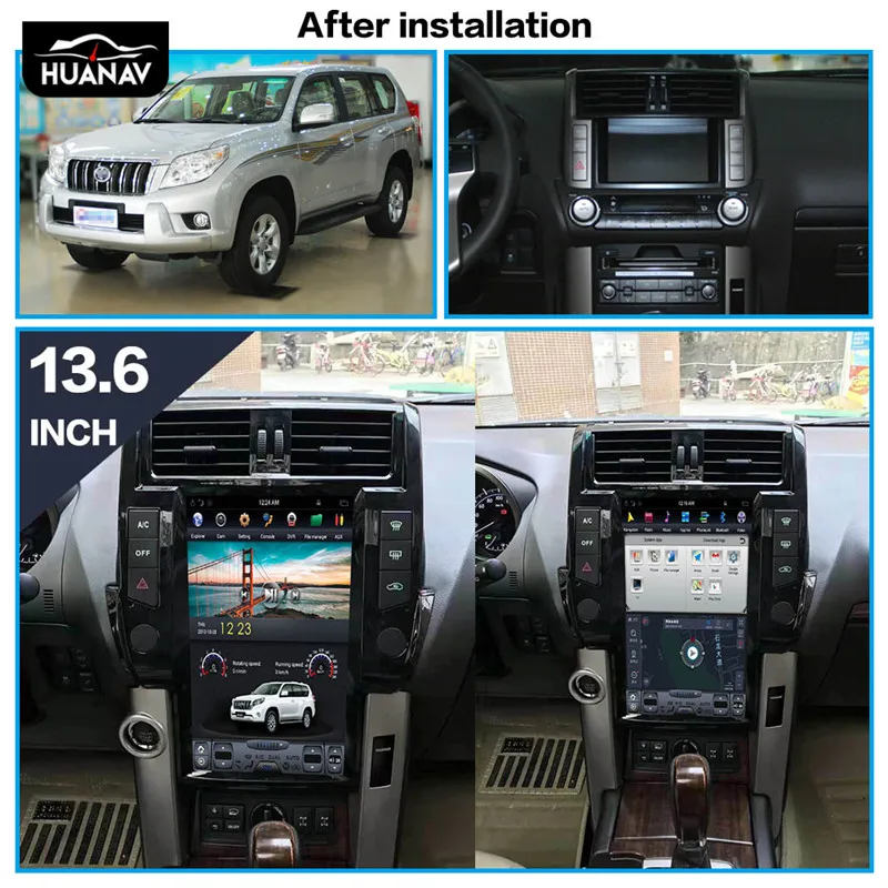 Tesla стиль Android 9,0 Автомобильный gps навигация для Toyota Prado 150 2010-2013 автомобильное радио головное устройство магнитофон вертикальный экран