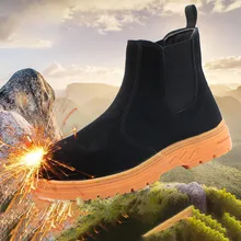 39-46 Мужская Рабочая обувь со стальным носком для выживания в пустыне, анти-разбивающиеся рабочие ботинки челси#601