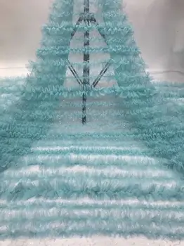 

New coming party dress cloth French net lace cloth tulle lace fabric for evening dress PAN217(5yards/lot)mlti color