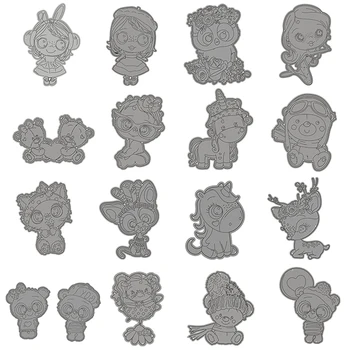 

2020 New Metal Cutting Dies Halloween Pet Baby Girl Stencil For DIY Scrapbooking Cut Shapes Embossing Craft Card Making no Stamp