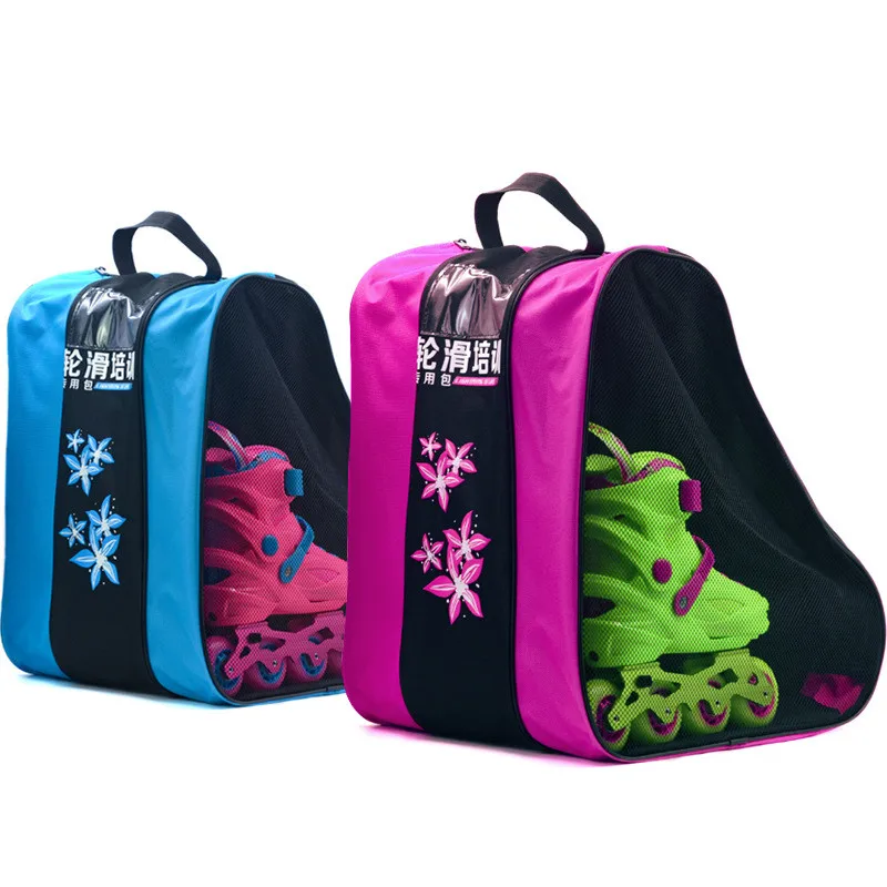 

Durable Roller skating training three-tier package Children's roller skating backpack Children's skate double mesh backpack