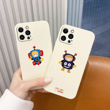 Soft Cartoon Pattern Liquid Silicone Case For iPhone 12 Pro Max 11 X XS  XR XSMAX SE2020 8 8Plus 7 7Plus 6 6S Plus 5 5S 1