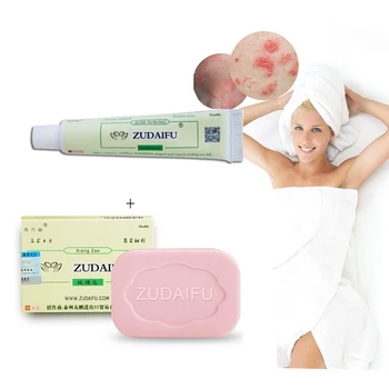 

Zudaifu Sulfur Soap+Cream Skin Conditions Acne Psoriasis Seborrhea Eczema Anti Fungus Bath Healthy Soaps Eczema Zudaifu Soap