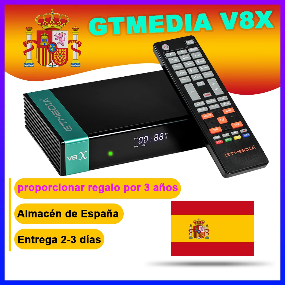 Full HD GTMedia V8X DVB S2 FTA спутниковый ресивер GT Media V8 Nova поддержка H.265 Встроенный Wi Fi