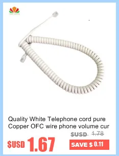 Description Picture 6 of item50cm Long Telephone Cord Straighten 3m Microphone Receiver Line RJ22 4P4C Connector Copper Wire Phone Volume Curve Handset Cable