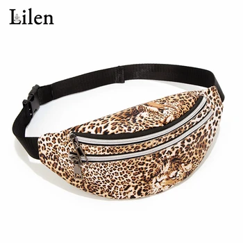 

LILEN Fashion Classic Leopard Shoulder Messenger Chest Bag Large Capacity Compartment Unisex Waist Bag