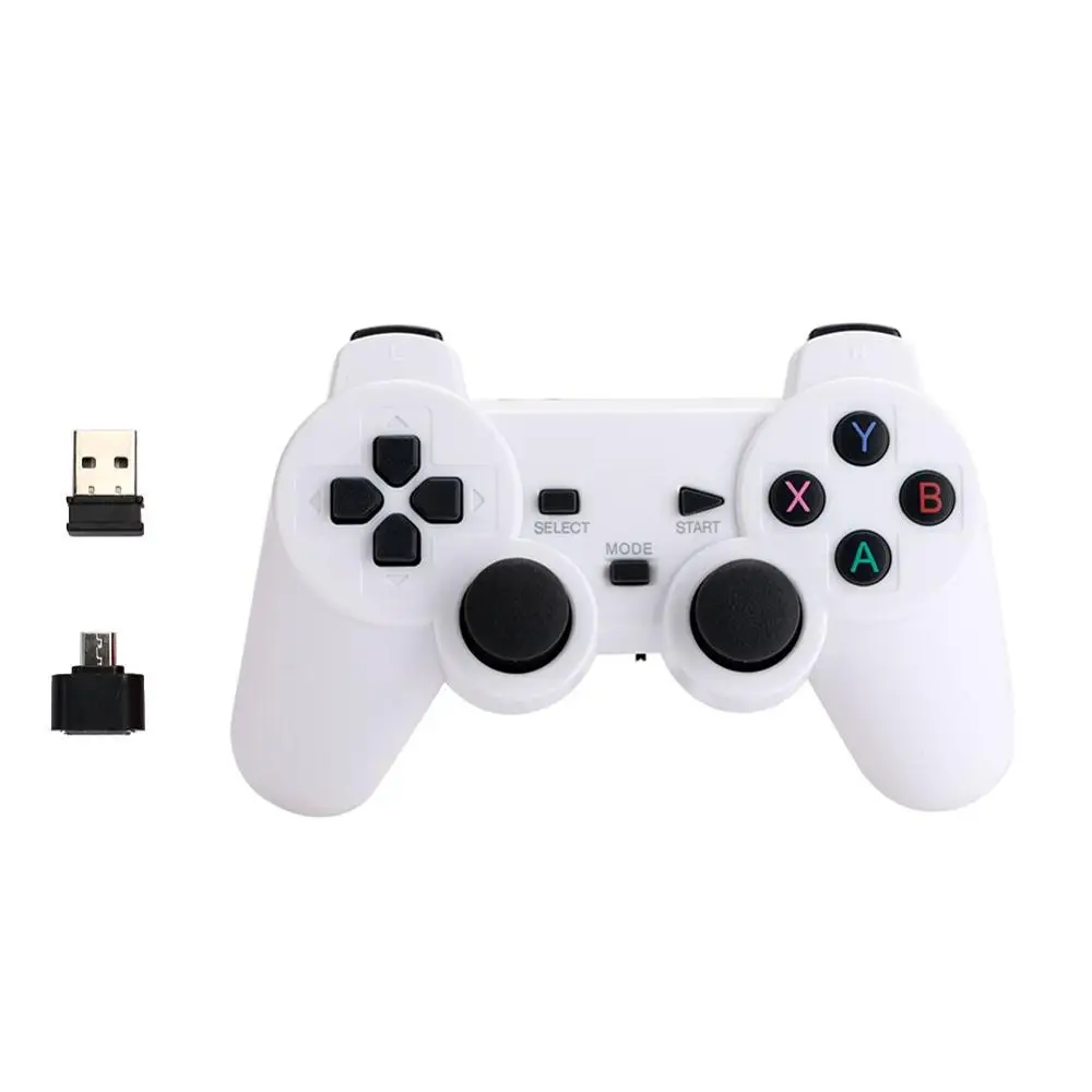 Wireless white 2,4G беспроводной геймпад пк для PS3 tv Box джойстик 2,4G джойстик игровой контроллер пульт дистанционного управления для Xiaomi Android беспилотный самолет с подарком - Цвет: Wireless white