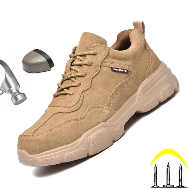 Men's Waterproof Steel Toe Safety Shoes Work Boots Light Indestructible Sneakers 