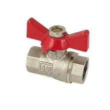 Женская резьба 5/" красная ручка в виде бабочки шаровой клапан