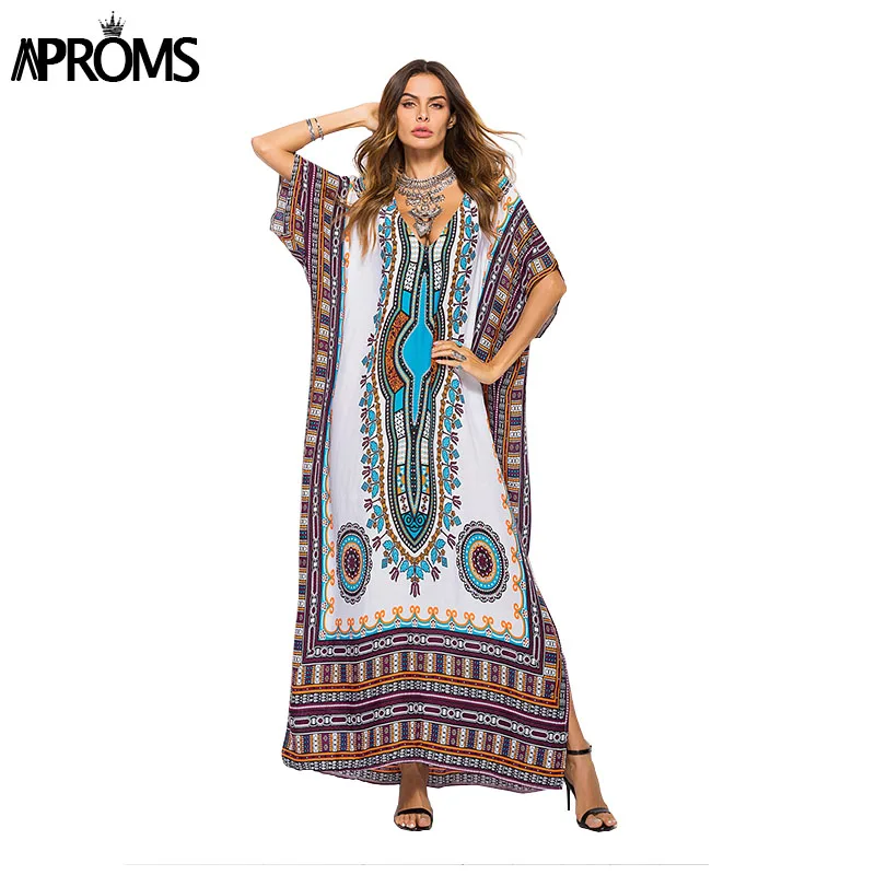 Aproms африканские платья кафтан для женщин летнее этническое платье Дашики