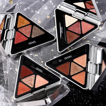 

NOVO triangle butter dish female four color eye shadow matte pearl girl lazy eye shadow beginners parity