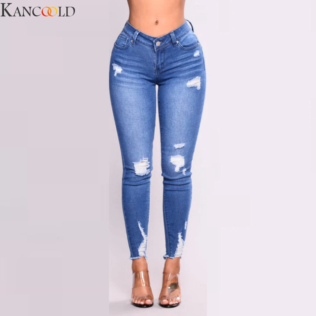 trashed jeans womens