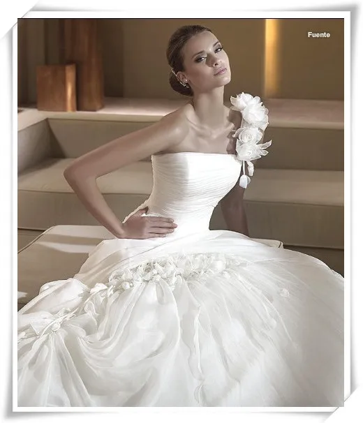 vestido de noiva renda, романтичное платье из органзы с цветами, новинка, длинное свадебное платье на одно плечо, платья для матери невесты