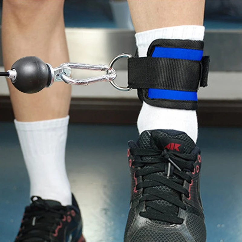 Фитнес с застежкой на лодыжке Регулируемый Фитнес с ремешком на щиколотке; для занятий в тренажерном зале кабель тренировки ног