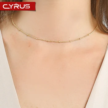

Fashion Classic Glossy Tiny Ball Necklace for Women Short Clavicle Chain Silver Color Metal Choker Wholesale Minimalist Jewelry
