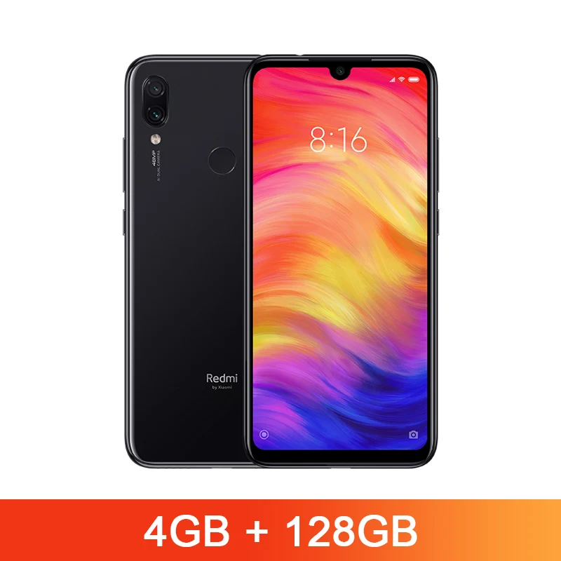 4GB 128GB Black Глобальная версия Xiaomi Redmi Note 7 4 ГБ ОЗУ 64 ГБ ROM Мобильный телефон Snapdragon 660 Octa Core 6," 48MP Двойная камера 4000 мАч FCC CE - Цвет: 4GB 128GB Black