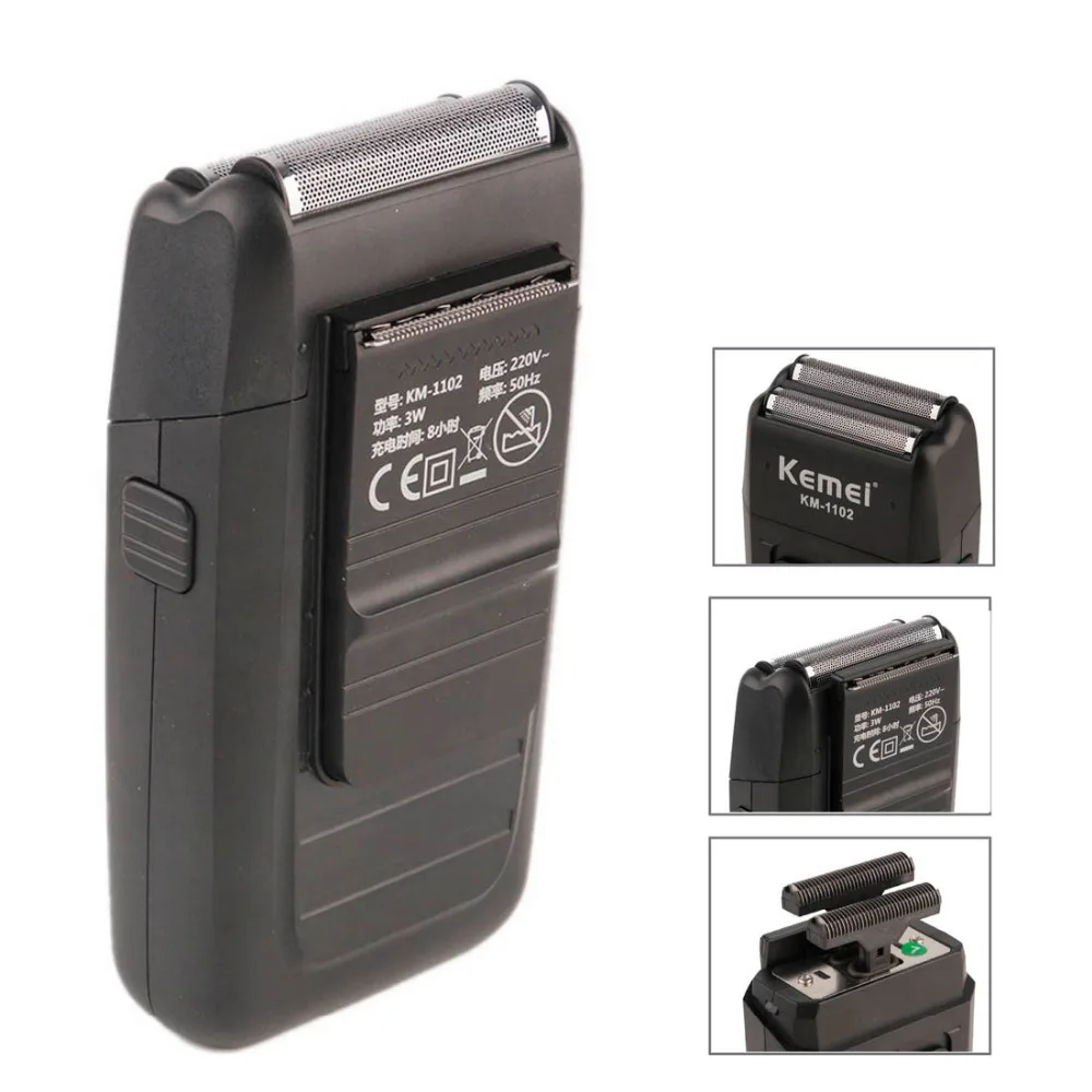Máquina de Barbear à Prova D'água com Lâmina Dupla sem Fio Barbeador Elétrico Recarregável Masculino Usb 8 barbear à prova d'água com lâmina dupla, sem fio, recarregável