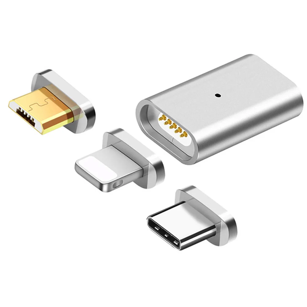 

For Lighting to 3.5mm Magnetic Adapter USB Micro Female to Type C Micro Male Connector Data Converter Android Phone Adapter