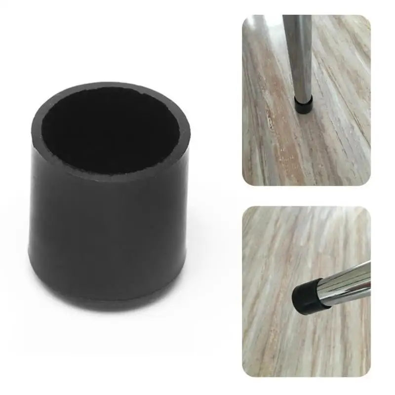 Черный мягкий чехол для стола и стула из ПВХ Противоскользящий защитный колпачок против царапин круглый чехол для стула