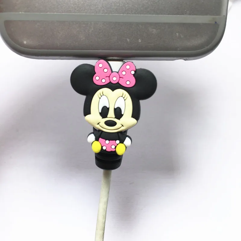 pçs disney cabo protetor de linha dados cabo caso protetor cabo dobadoura cabo dobadoura organizador para iphone ipad android cabo