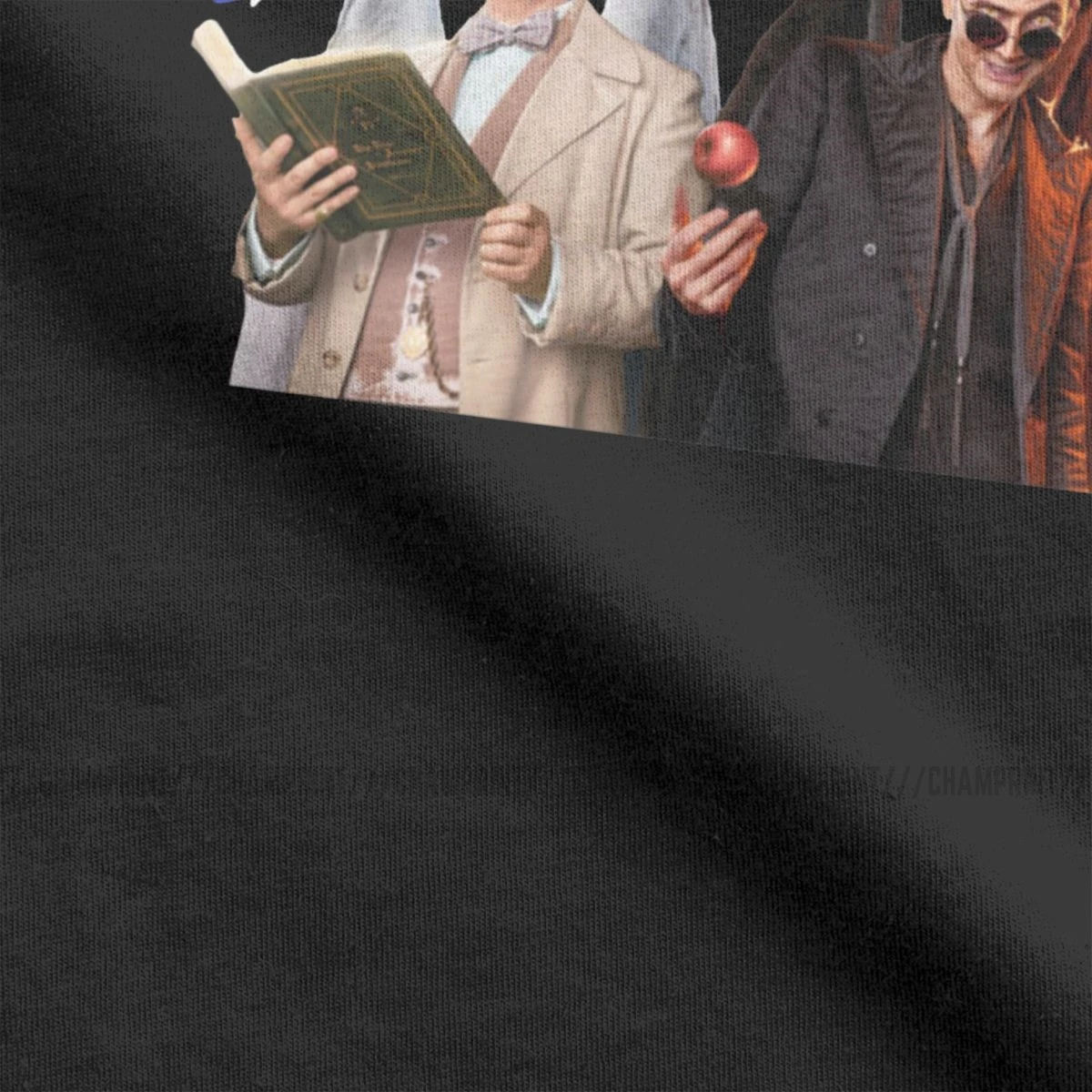 Футболка мужская с надписью Good Omens Said винтажная тенниска из чистого хлопка