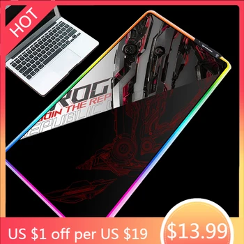 

Yuzuoan player country cool RGB mouse pad large size LED backlit gaming keyboard mouse pad
