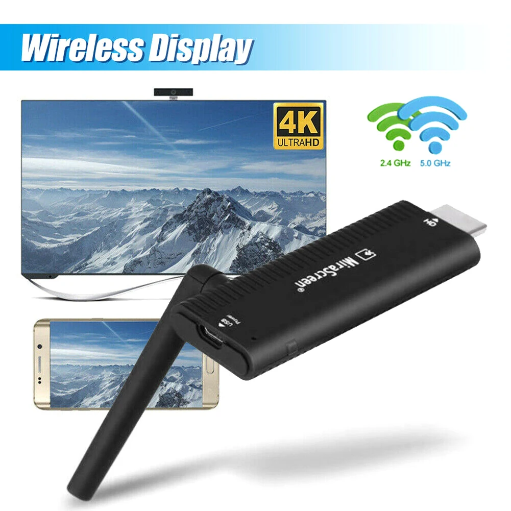 MiraScreen B4 беспроводной 2,4 ГГц HDMI ключ Full 1080P HD ТВ-карта Miracast DLNA Airplay для Android с внешней WiFi антенной