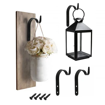 

2/4/6Pcs Metal Hooks J-Hook Storage Hook Vintage Wall Hanger Screw Hooks For Bathroom Kitchen Room Cloth Towel Rack Coat Holder