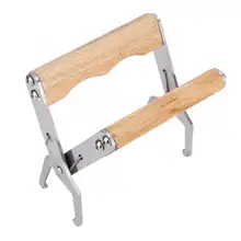 Нержавеющая Сталь деревянная рукоятка гнезда коробка джиг рамка с держателем подъемник Улей из нержавеющей стали для пчеловодства Удобный прочный инструмент использования
