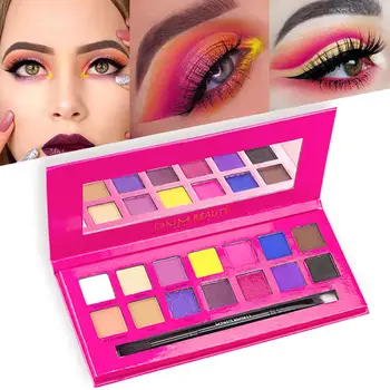 

14-Color Matte Eyeshadow Palette Glitter Shimmer High Pigment Eye Makeup Palette Christmas Party Supplies