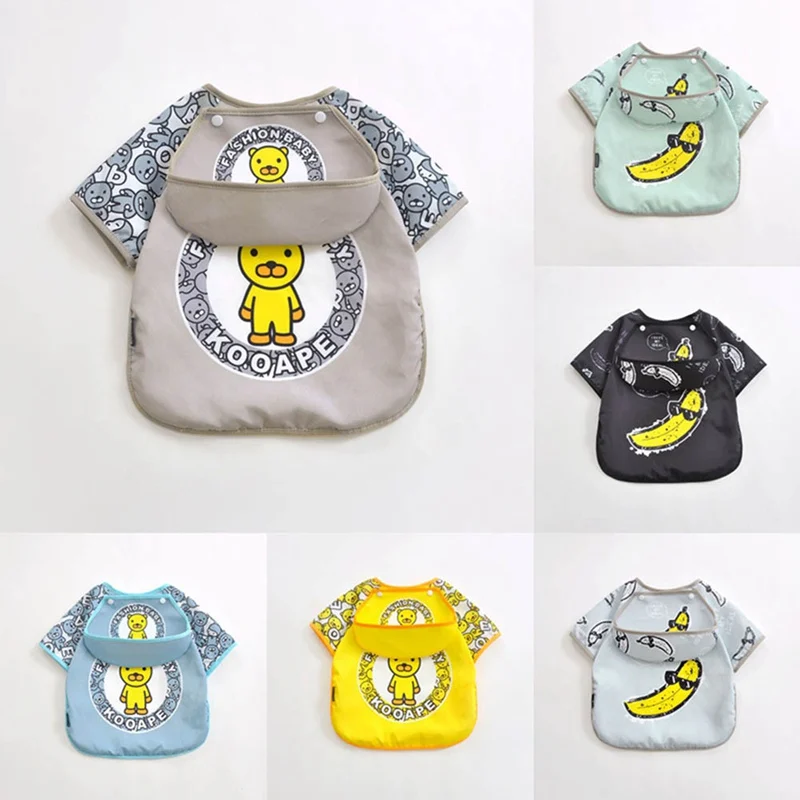 

Cute Cartoon Animals Baby Bibs Waterproof Colorful Infant Feeding Bibs Children Quick Drying Apron Feeding Bibs S M Sizes