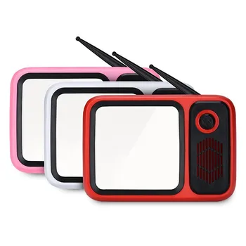

Mini Wireless Bluetooth Speaker Portable Retro TV Mobile Phone Stand Holder VH99