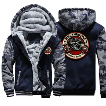 

Men trend hooded hoodie camouflage fleece sweatshirt long-sleeved zipper jacket 2019 fall winter mens cardigan outwear tracksuit