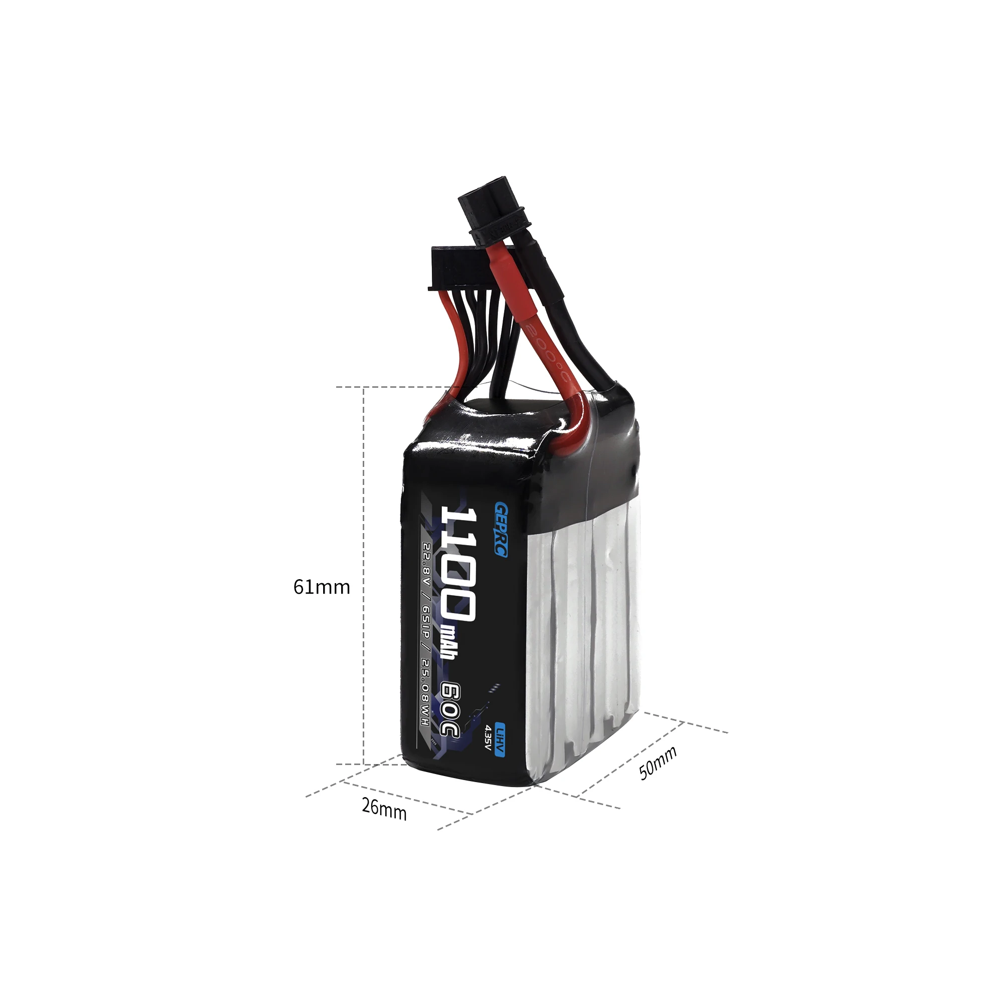 GEPRC 6S 1100mAh 60C LiPo Battery, it is easy to cause short circuit and burning . it is forbidden to disassemble and