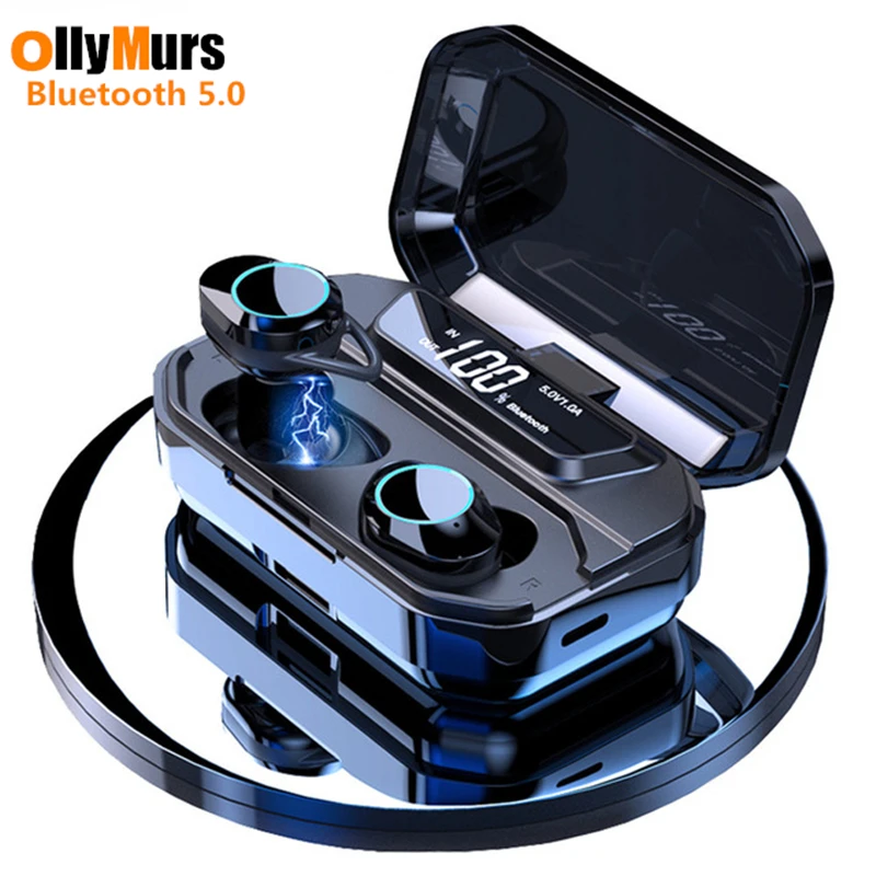 

Bluetooth 5.0 Wireless Headset 9D Stereo Waterproof Earbuds Mini with Microphone High Quality gaming headset