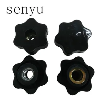 

M4 M5 M6 M8 M10 M12 Plum PP Hand Tighten Nuts Handle Thread Star Mechanical Black Thumb Nuts Clamping Knob Manual Nuts