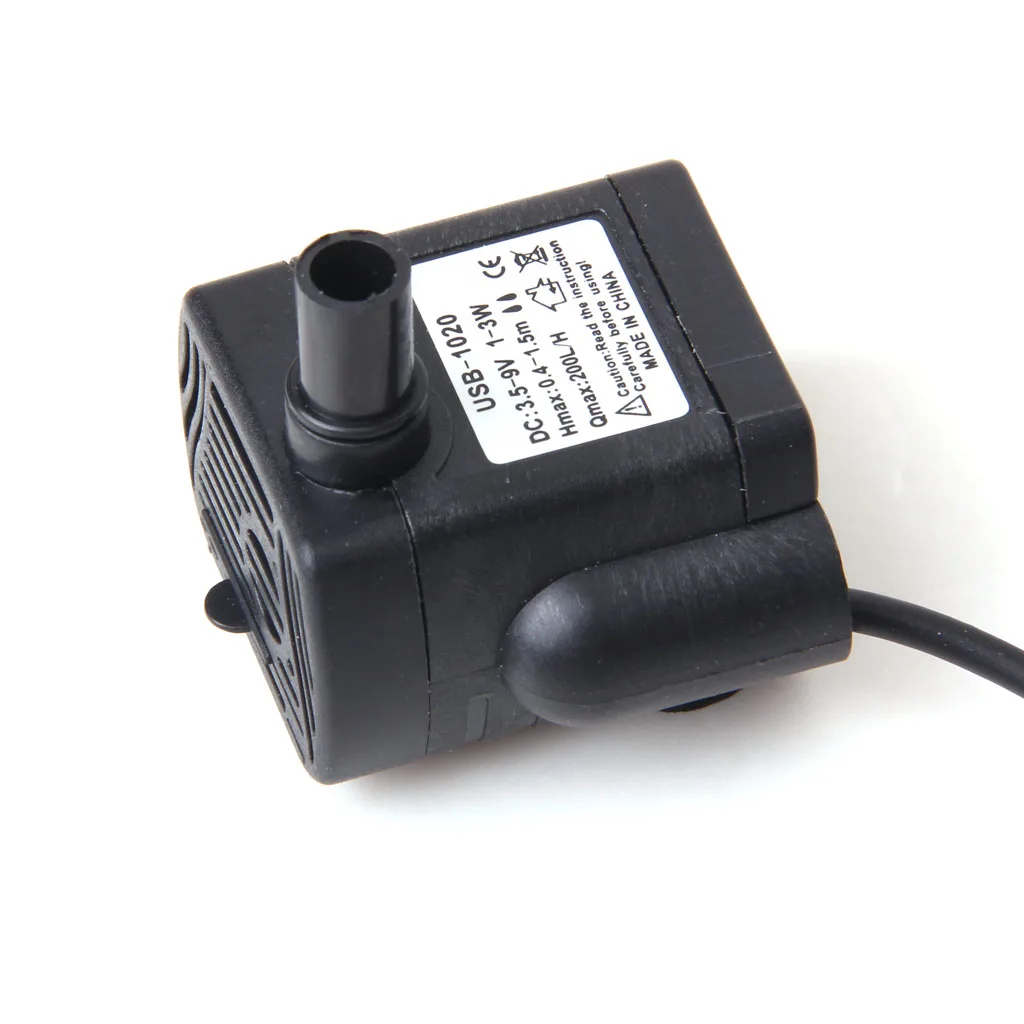 

DC 3.5V -9V 3W USB Submersible Water Pump, Fountain Circulation Water Pump with Handle for Pond, Aquarium