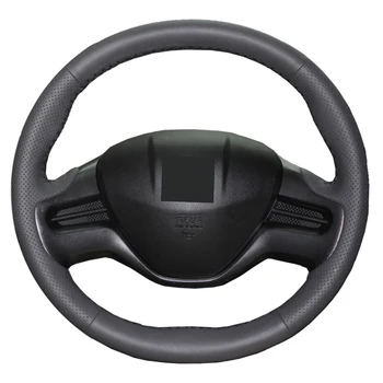 

DIY Genuine Leather Car Steering Wheel Cover For Honda Civic Civic 8 2006-2011 (2-Spoke)/ Protect Steering-wheel