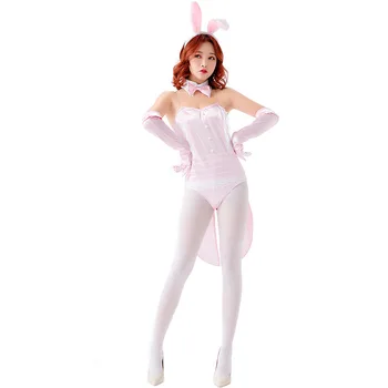 

Bunny Girl Sexy Anime Cosplay costume Rabbit Bodysuit Halloween Tuxedo Bunny Girl Outfit for woman Wrapped Chest Sweet Gift