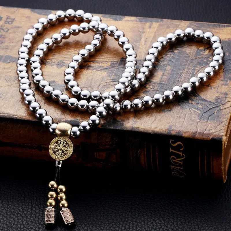 Günstige Lohnende Taktische Buddha Perlen Armband EDC Outdoor Werkzeuge Selbstverteidigung Schutz Überleben Halskette Kette Peitsche Dropshipping