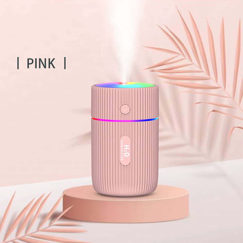 Mini Car Air Humidifier Portable Air Freshener with LED Night Light 2 Modes USB Oil Diffuser for Home Car Interior Accessories